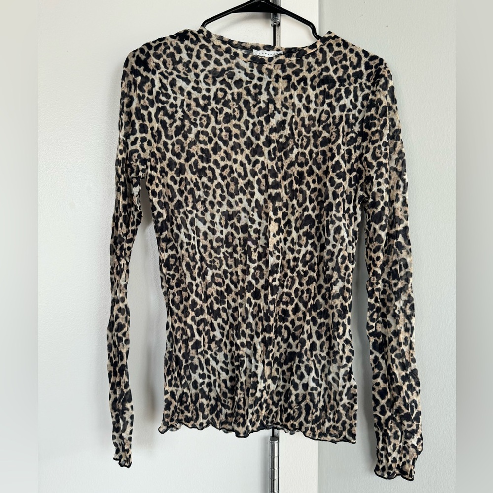 Leopard Print Long Sleeve Top